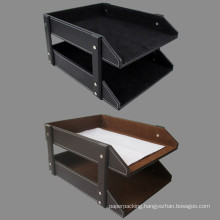 2 Tier Leather Document File Tray